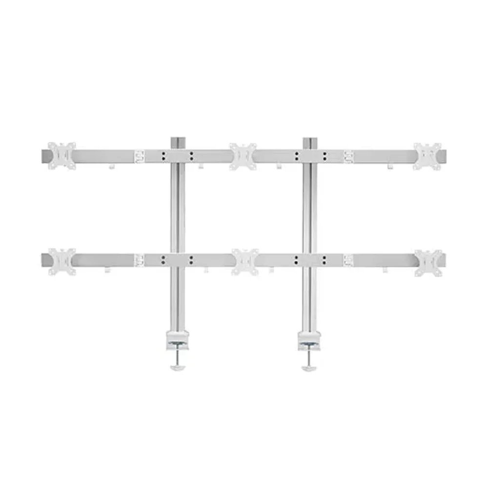 Six Screens Heavy-Duty Aluminium Monitor Arms